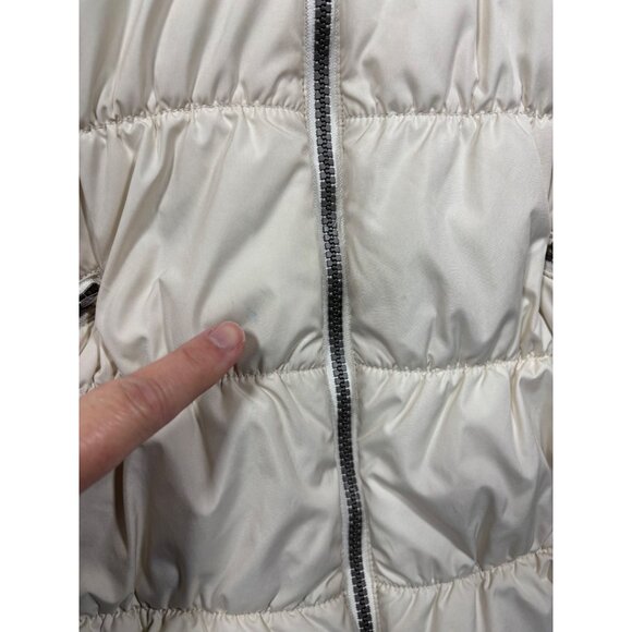 Columbia Womens XL Thermal Coil Jacket Zip Closure Insulated Ivory Lightweight & - Picture 3 of 7